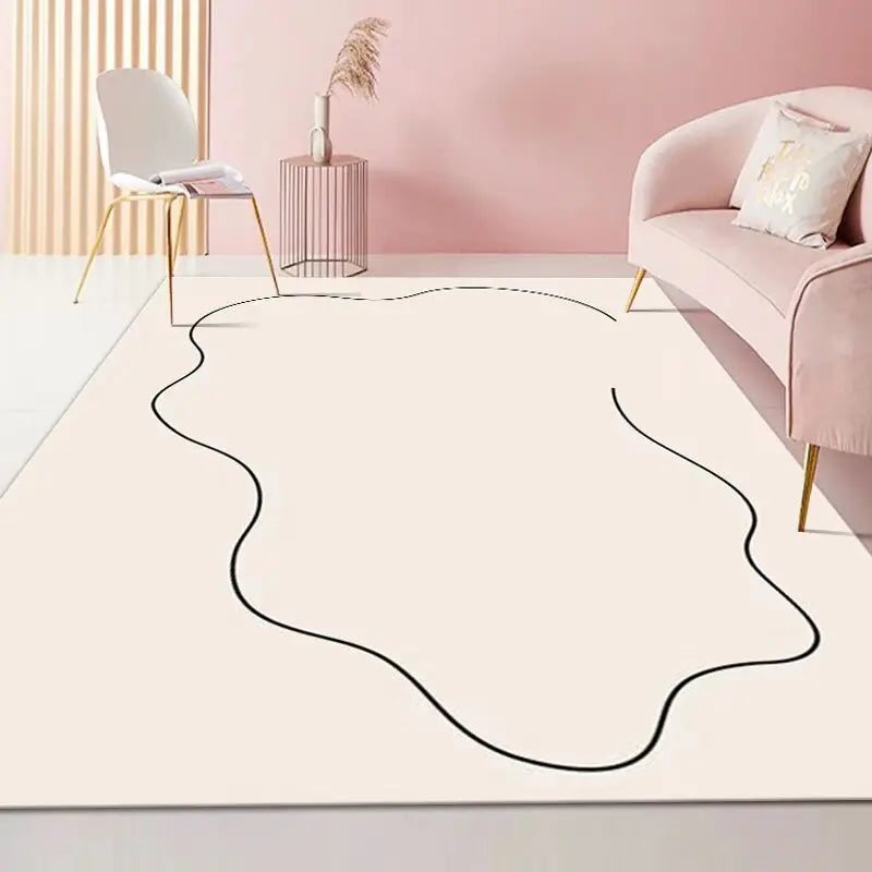 Canvanation FLANNEL-5 / 180x250cm 71x98in Tapis De Salon - Moderne Abstrait Ultra Doux