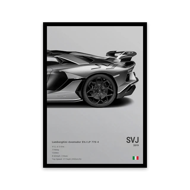 Affiche Voiture Sportif  R8 RS3 M3 M5