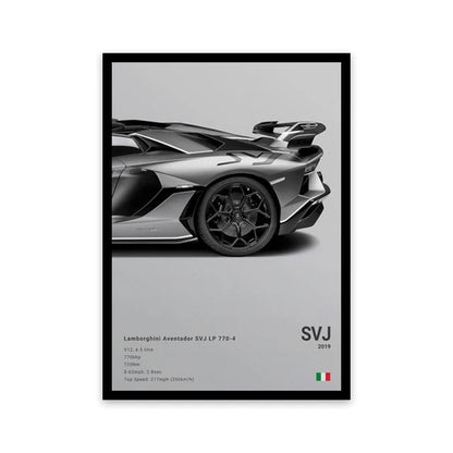 Affiche Voiture Sportif  R8 RS3 M3 M5