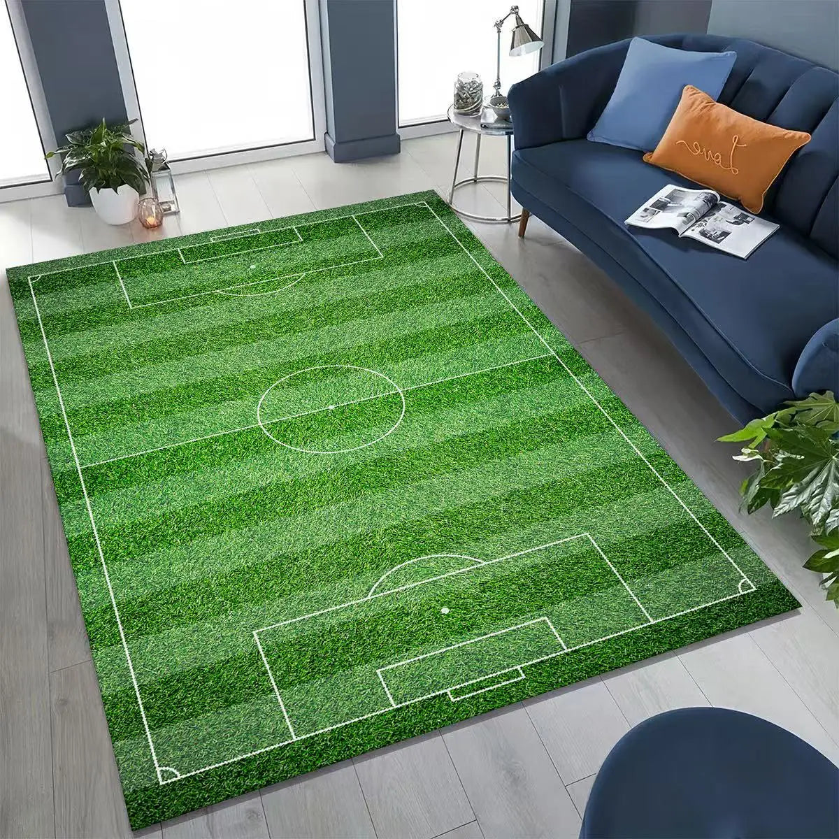 Canvanation 14 / 120x160cm( 47x62in ) Tapis De Chambre - 3D Terrain De Football Stade
