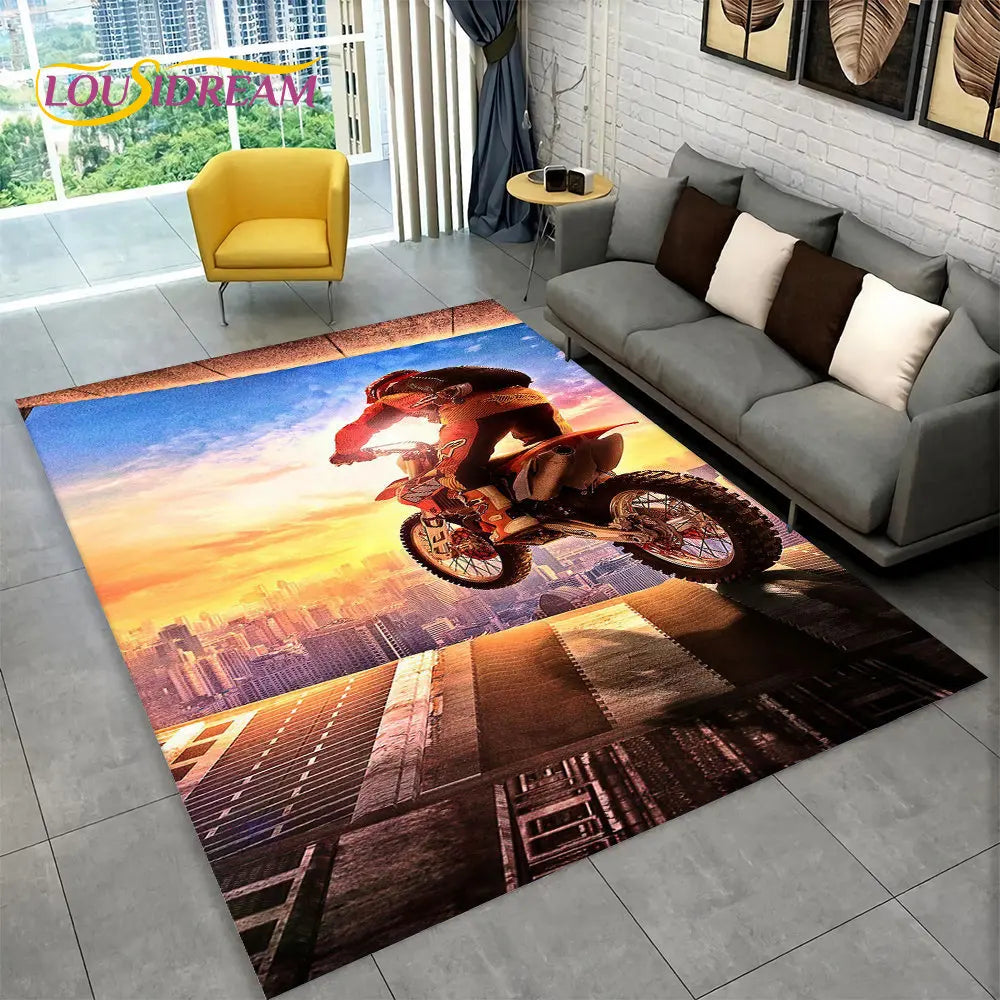 Tapis De Chambre - 3D Moto Racing