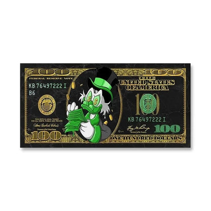 Canvanation SW8705 / 55x110 cm Affiche Pop Art Picsou Billet De Banque