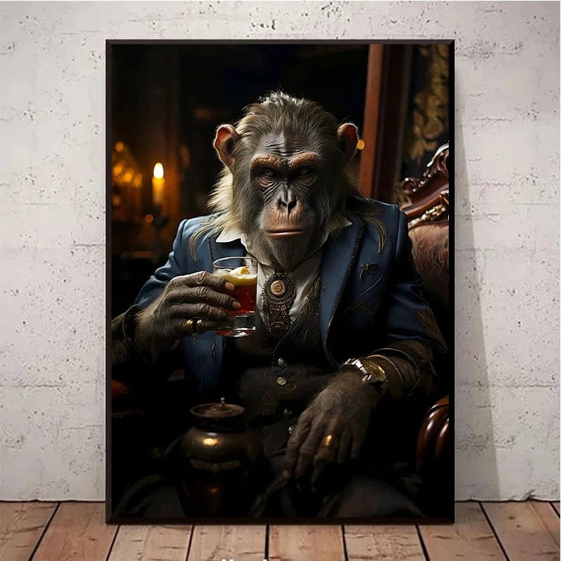 Affiche Singe Vintage Steampunk