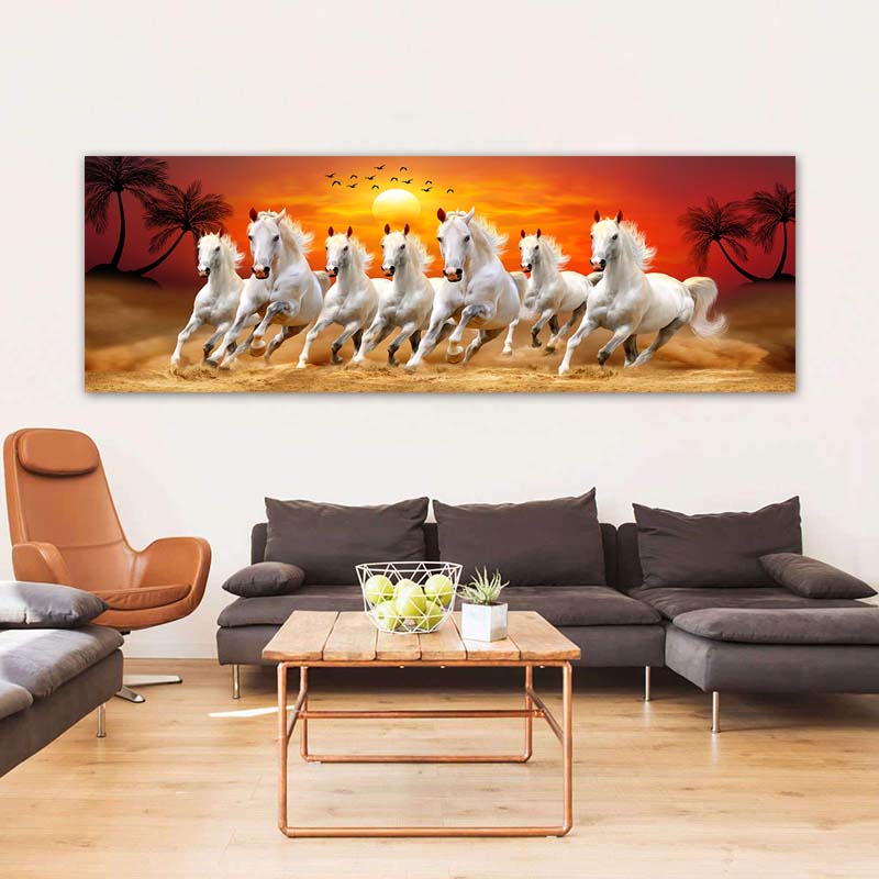 Tableau Cheval Combat Noir Et Blanc - Canvanation