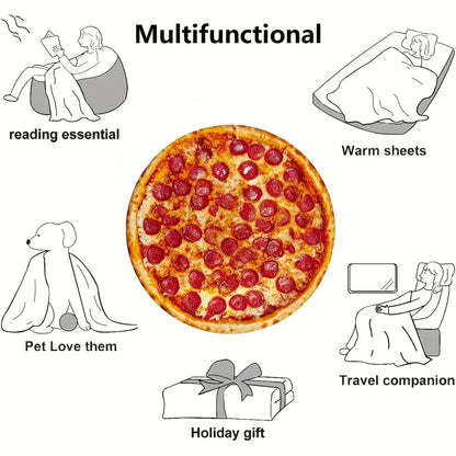 Canvanation Couverture Polaire Burritos Tortilla Donut Pizza Nourriture