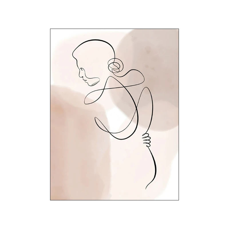 Affiche Abstrait Couple Dessin
