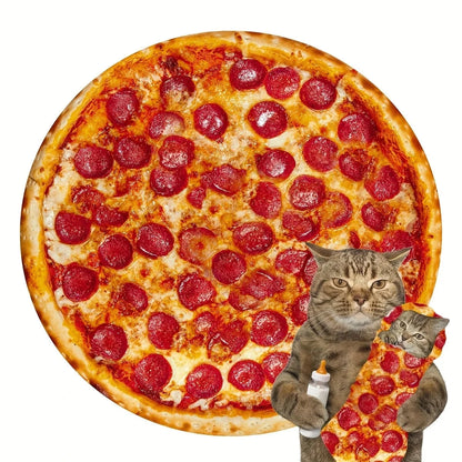 Canvanation Meat Pizza / Round35inch(0.9m)) Couverture Polaire Burritos Tortilla Donut Pizza Nourriture