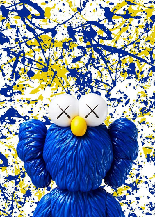 Canvanation 16 / 40X60cm Poster Street Art Bleu Kaws