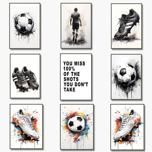 Affiche Football Graffiti Pop Art