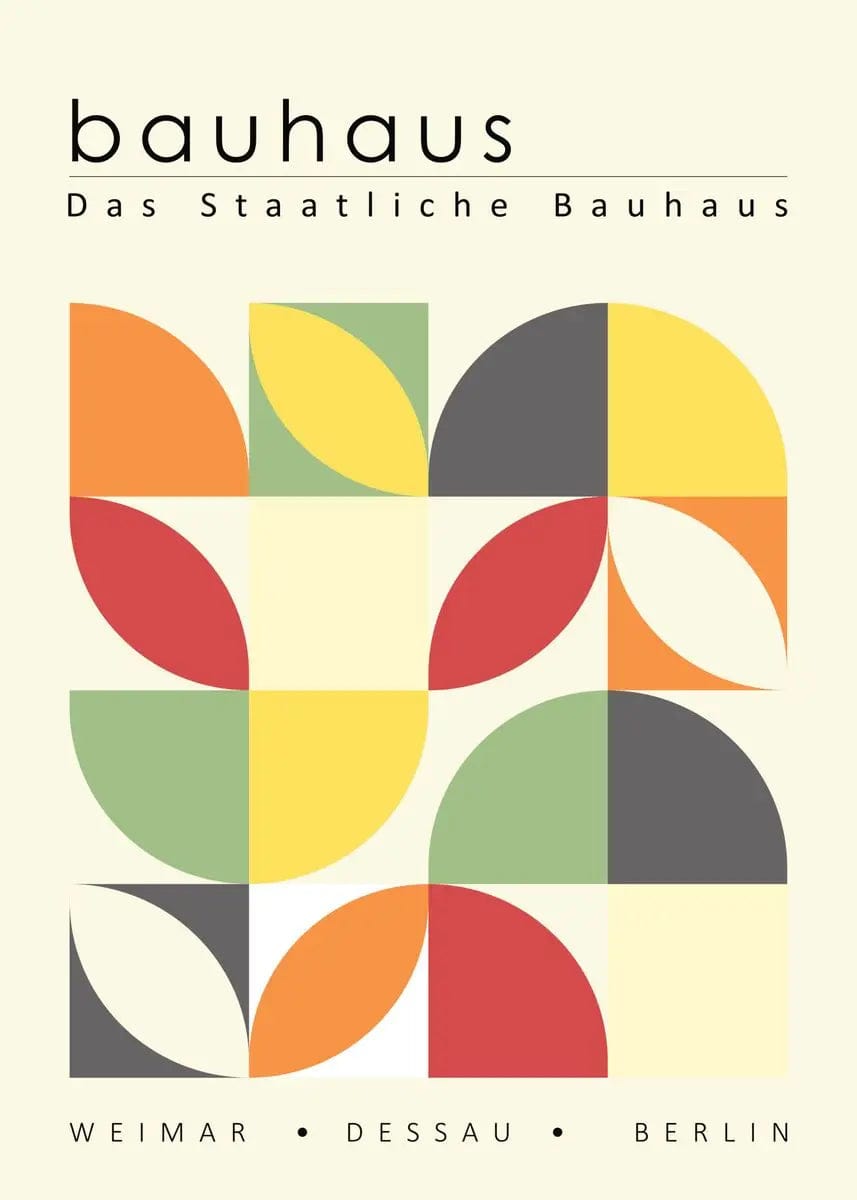 Affiche Peinture Moderne Bauhaus