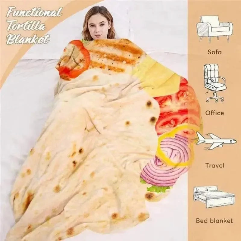 Canvanation Couverture Polaire Crêpe Nourriture