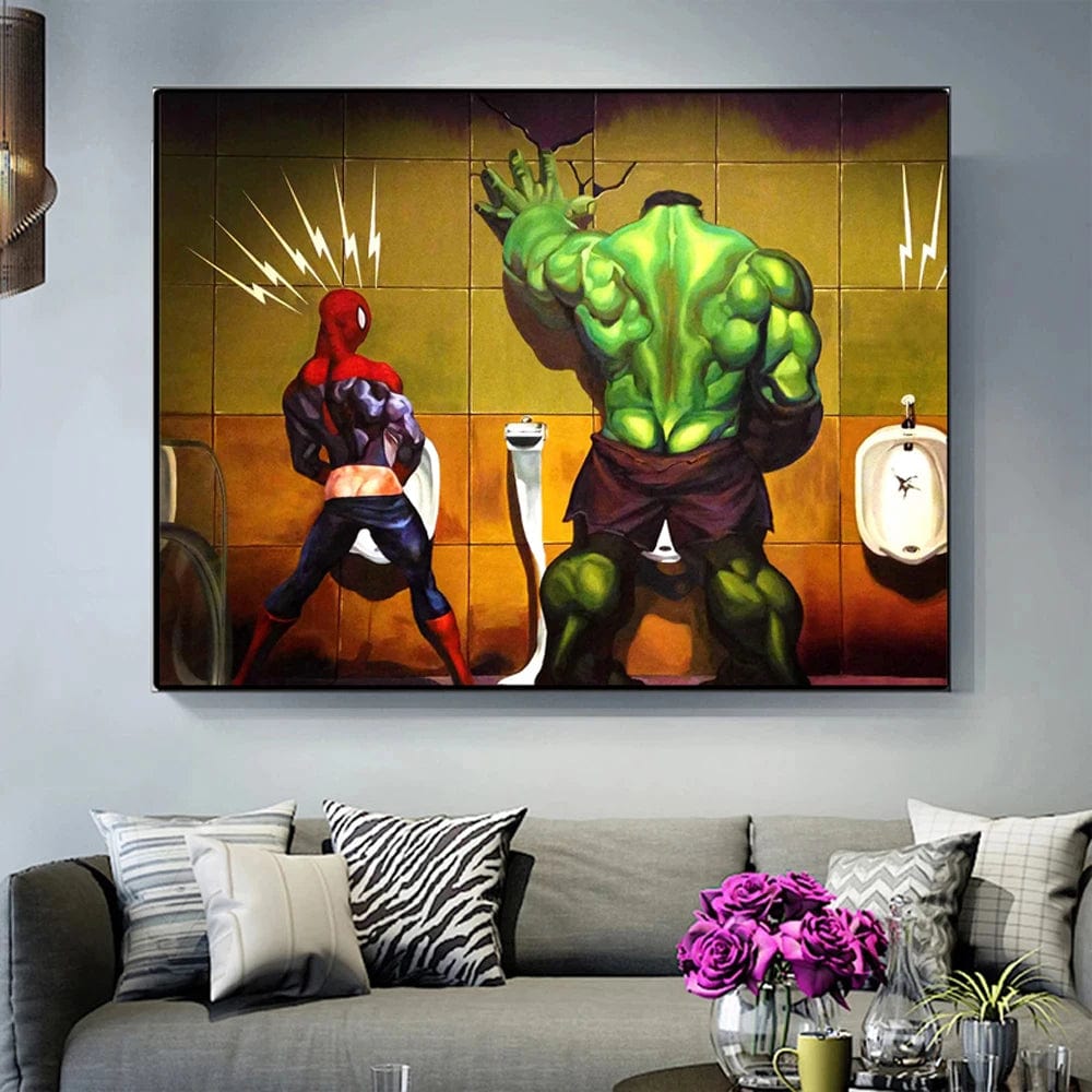 Affiche Salle De Bain Marvel