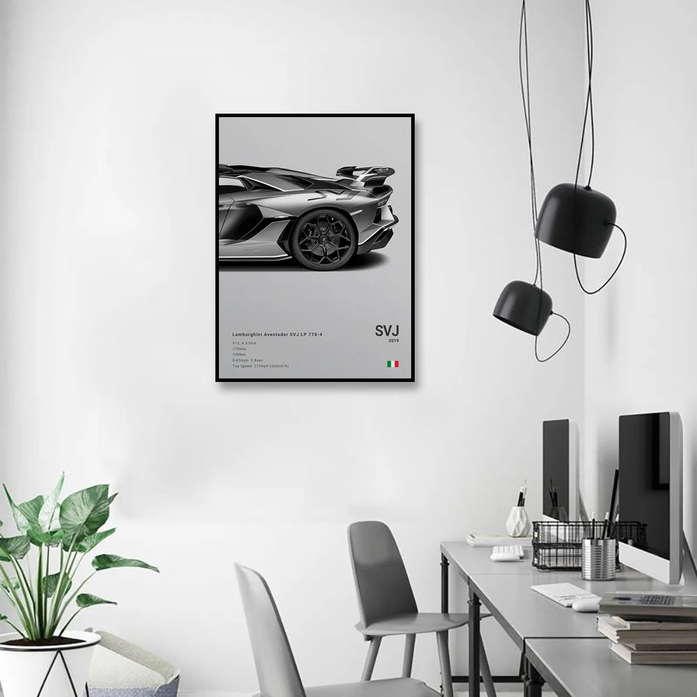 Affiche Voiture Sportif SVJ Lamborghini