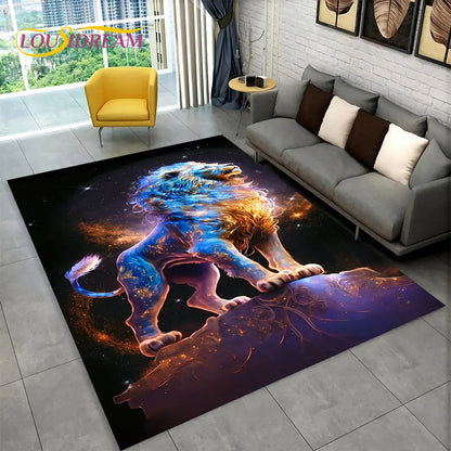 Tapis De Chambre - Dream Lion Animal 3D