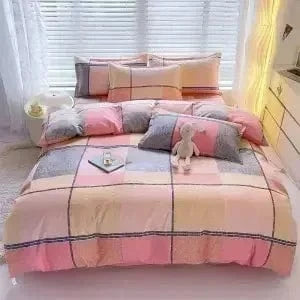 Canvanation 2 / 1.8X2.2M quilt cover Couette en Polyester & Coton – Style Pastoral, Impression Réactive Motifs Plantes et Rayures