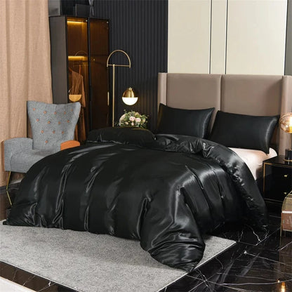 Canvanation Housse De Couette - Satin Noir