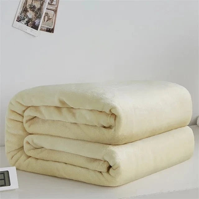 Canvanation Jaune / 100x140cm 39x55inch Plaid Polaire Américain – Léger, Anti-Boulochage et Ultra-Doux pour Adultes