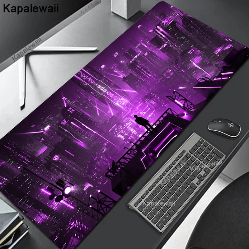 Tapis De Souris - Cyberpunk Gaming Ville Tokyo