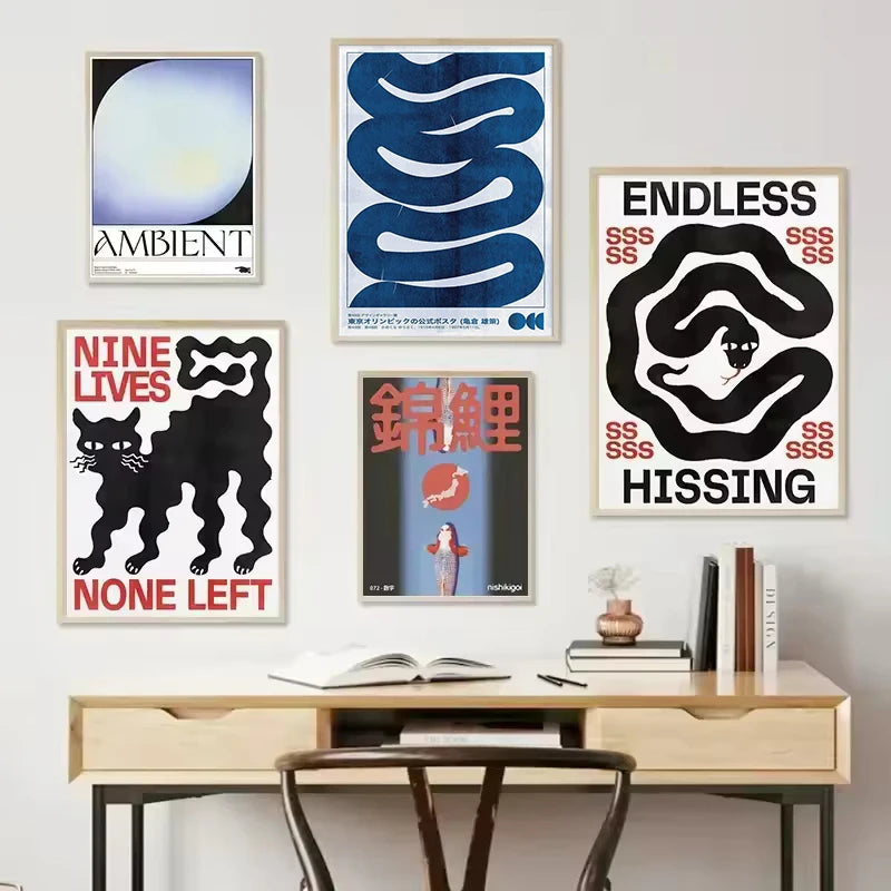 Affiche Abstrait Art Japonais