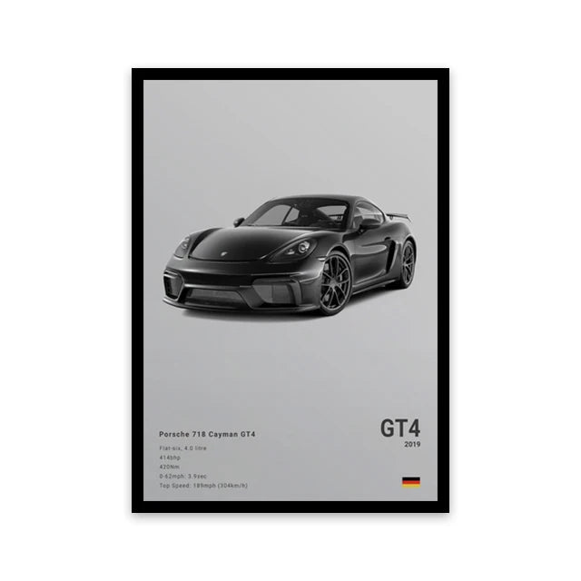 Affiche Voiture Sportif  R8 RS3 M3 M5