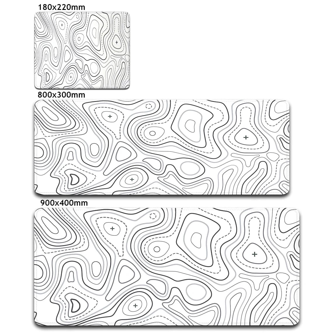 Canvanation 01YL0000341 / 900x400x2mm Tapis De Souris - Noir Et Blanc Effet Optique