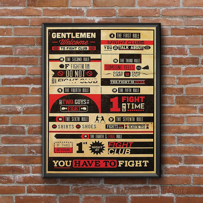 Poster Film Vintage Fight Club