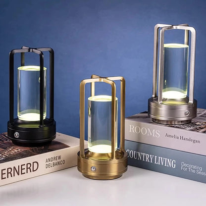 Canvanation Lampe de Chevet LED Cristal Moderne – Tactile, Rechargeable
