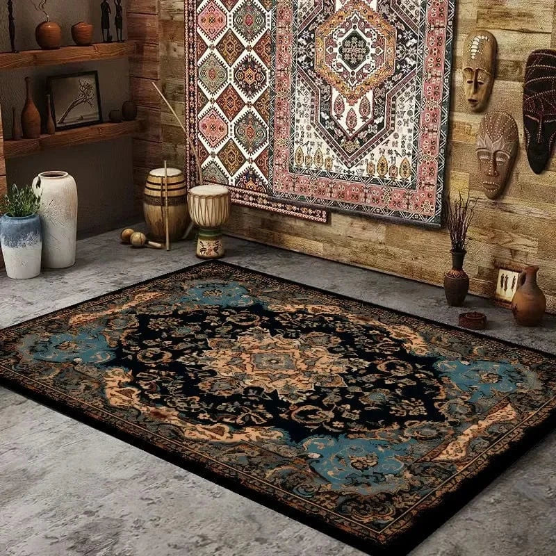 Canvanation Flannel8 / 200x300cm 78.7x118in Tapis de Salon Perse – Style Boho Chic, Lavable en Machine