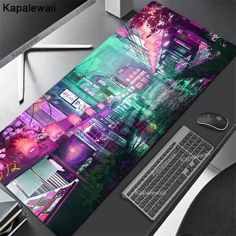 Tapis De Souris - Cyberpunk Gaming Ville Tokyo