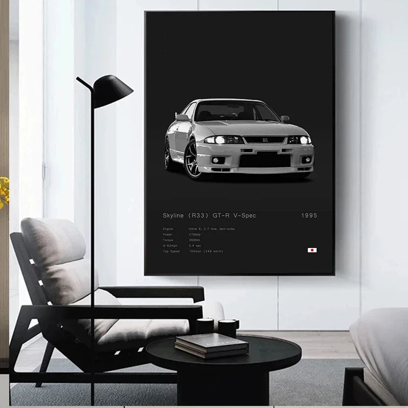 Affiche Moderne Voiture Nissan Skyline