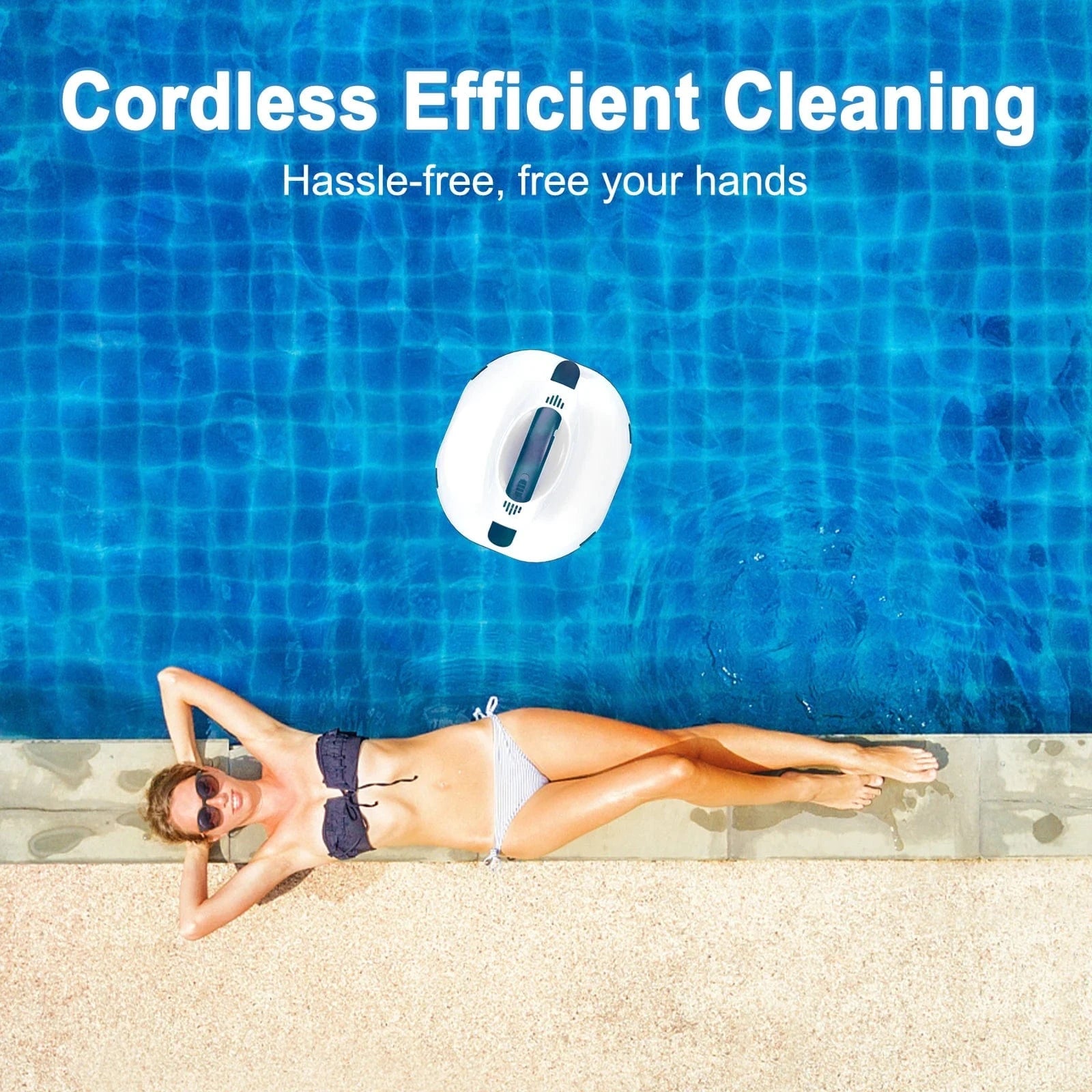 Canvanation france / Electrique Robot Aspirateur de Piscine Automatique Sans Fil – 5000mAh