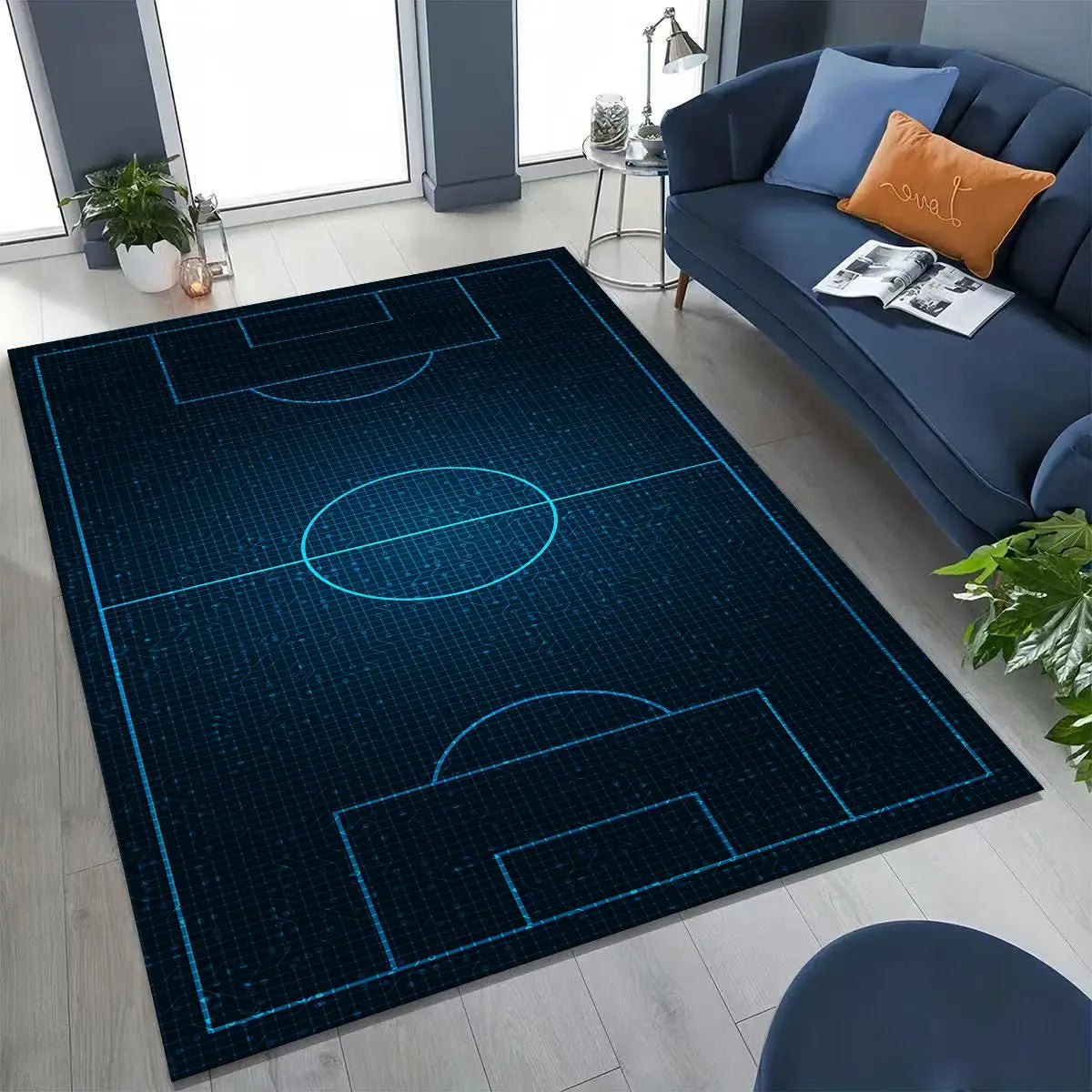 Canvanation 27 / 230x160cm( 90x62in ) Tapis De Chambre - 3D Terrain De Football Stade