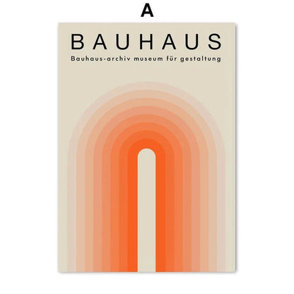 Canvanation A / 30X40 cm Affiche Bauhaus Orange Abstrait Poster
