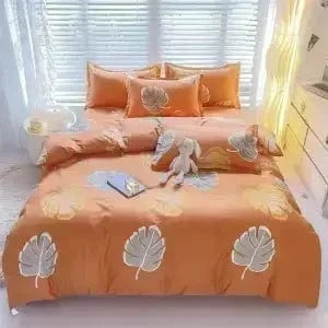 Canvanation 1 / 1.8X2.2M quilt cover Couette en Polyester & Coton – Style Pastoral, Impression Réactive Motifs Plantes et Rayures
