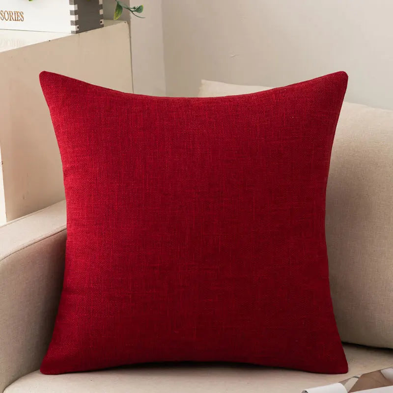 Canvanation Rouge / 50x50cm Coussin Scandinave – Élégance et Confort