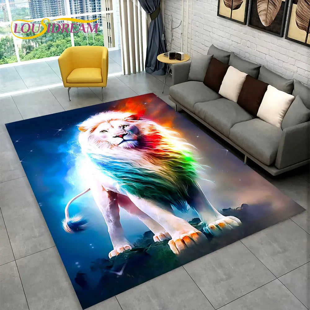 Tapis De Chambre - Dream Lion Animal 3D