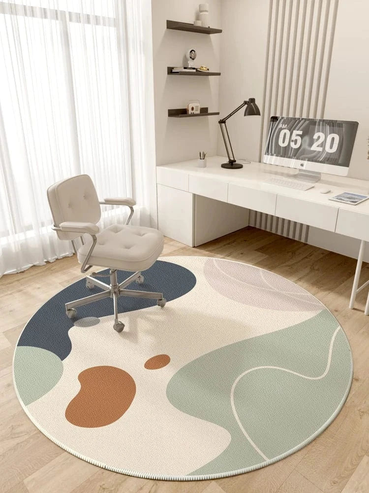 Canvanation H / 300x300cm Tapis Rond Moderne à Rayures – Super Doux Et Résistant Au Temps