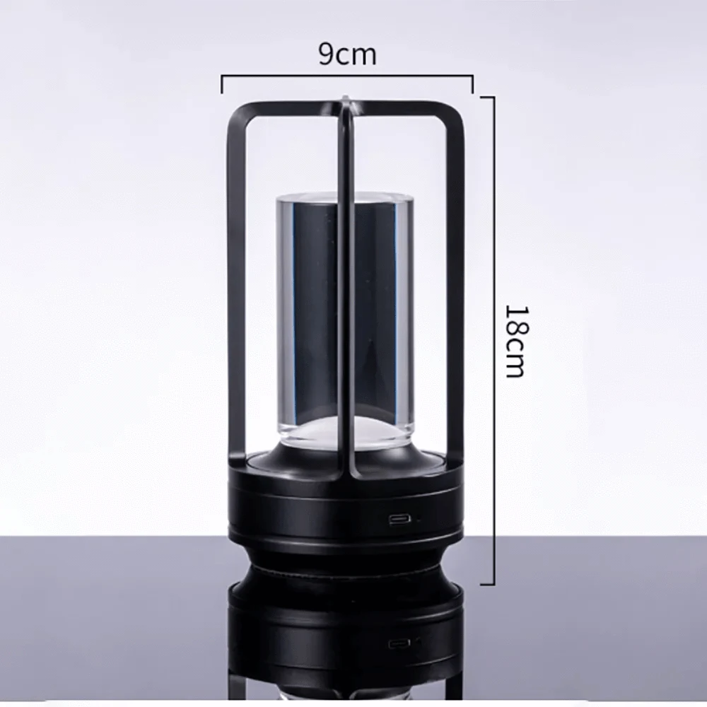 Canvanation Courant Alternatif (AC) / Noir Lampe de Chevet LED Cristal Moderne – Tactile, Rechargeable