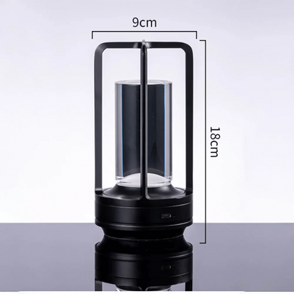 Canvanation Courant Alternatif (AC) / Noir Lampe de Chevet LED Cristal Moderne – Tactile, Rechargeable