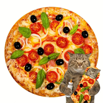 Canvanation Vegetarian Pizza / Round70inch(1.8m)) Couverture Polaire Burritos Tortilla Donut Pizza Nourriture