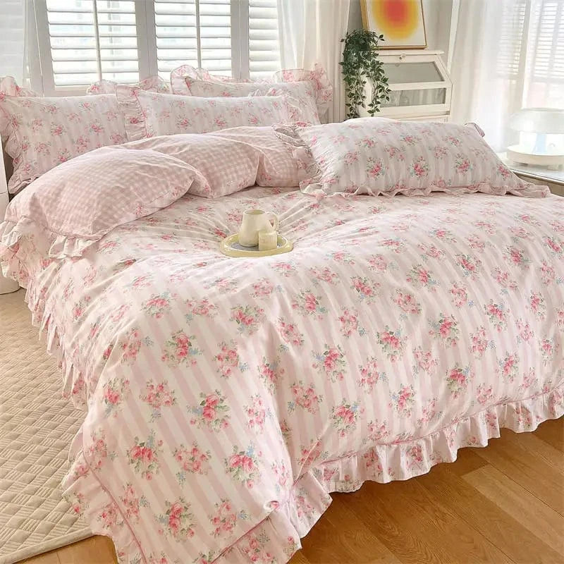 Canvanation 2 / 220X240cmx1 Housse de Couette 100% Coton Uni (Style Pastoral)