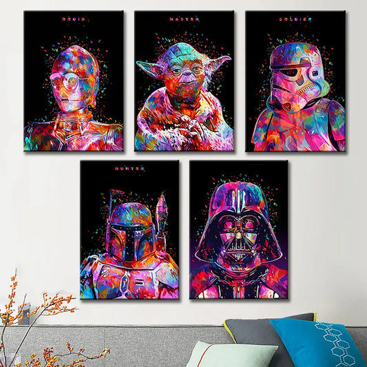 Canvanation Affiche - Stars Wars Anime Pop Art