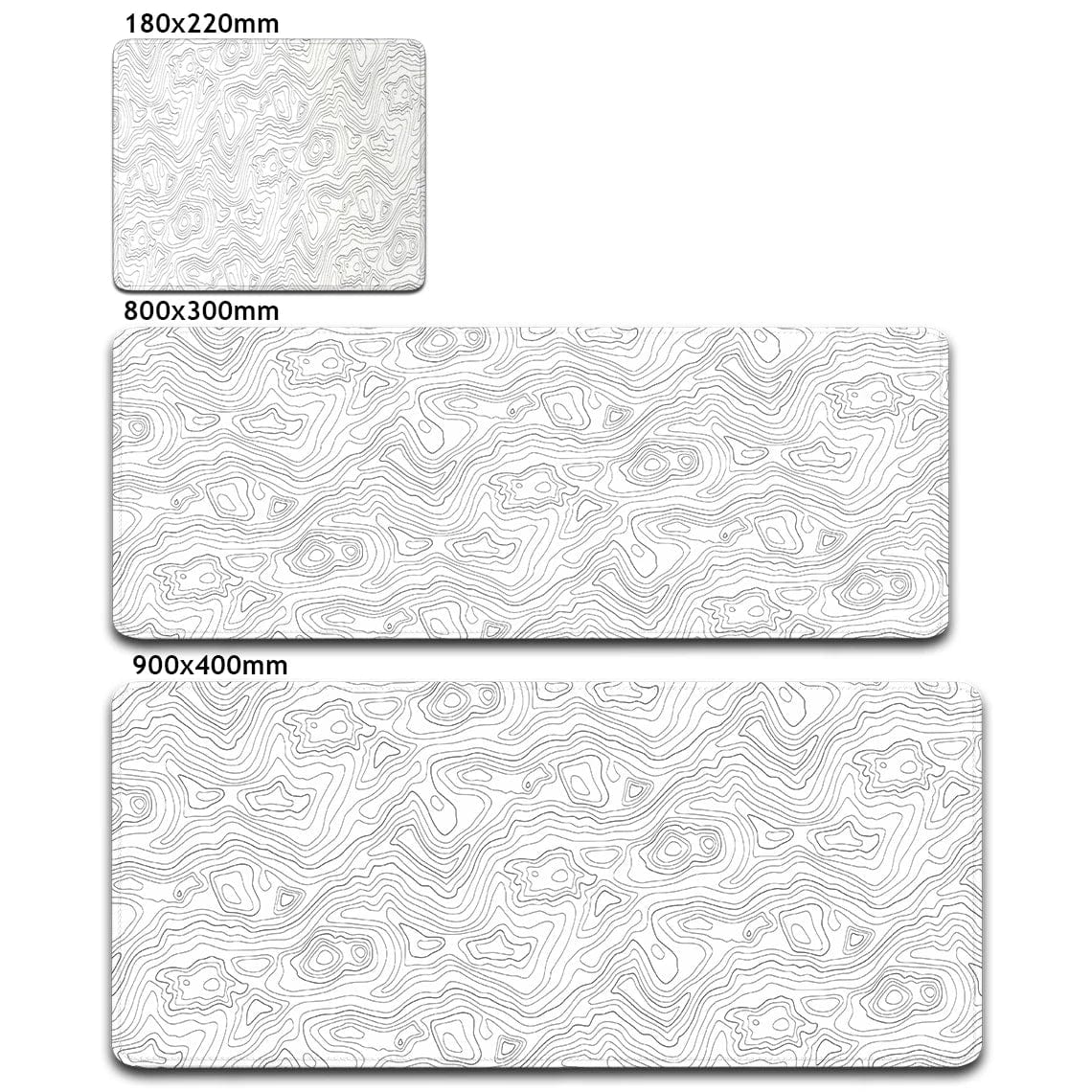 Canvanation 60YL00001 / 900x400x2mm Tapis De Souris - Noir Et Blanc Effet Optique