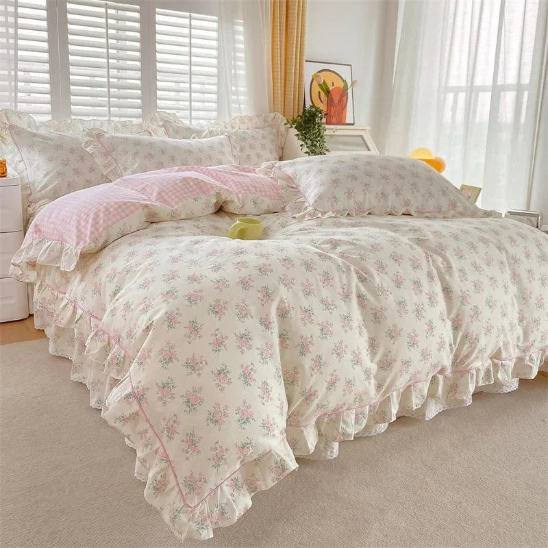 Canvanation 10 / 220X240cmx1 Housse de Couette 100% Coton Uni (Style Pastoral)