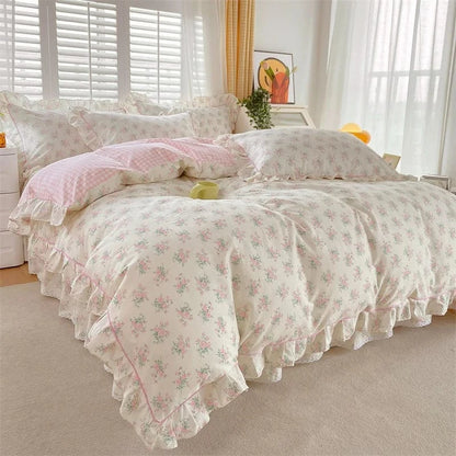 Canvanation 10 / 220X240cmx1 Housse de Couette 100% Coton Uni (Style Pastoral)