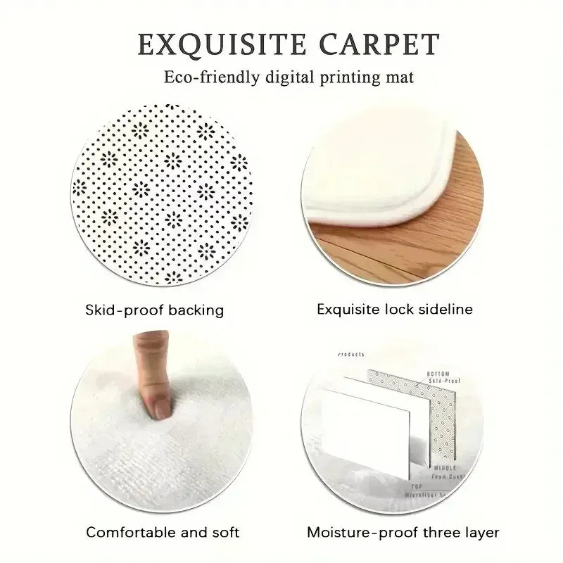 Canvanation Tapis De Chambre -  Simple Noir 8 Boule De Billard