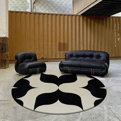 Canvanation H / Diametre 80cm Tapis De Salon Rond - Moelleux Et Doux