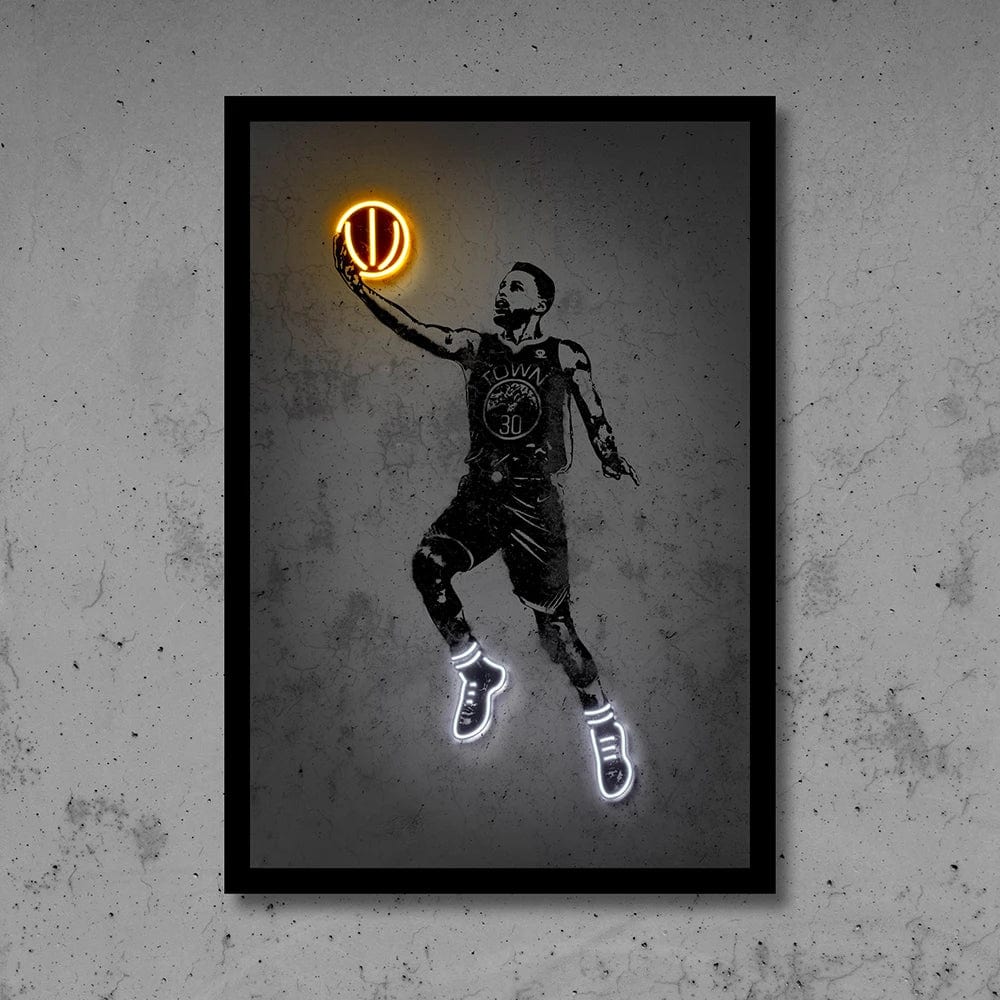 Poster Neon Basketball Sport