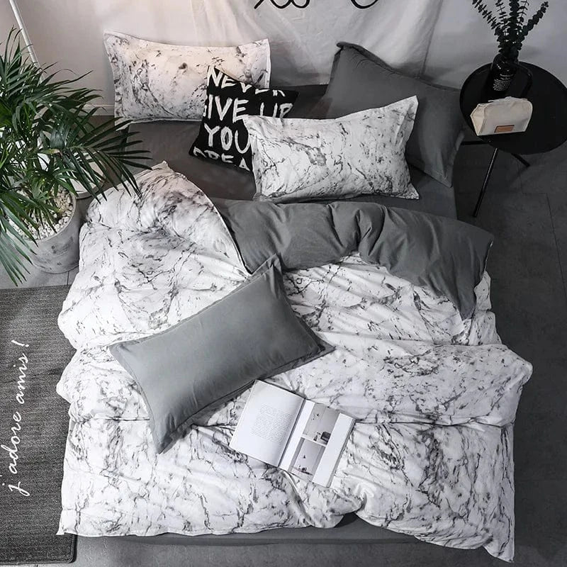 Canvanation Blanc / 200x230cm 3pcs / set Housse De Couette - Noir Et Blanc Imprimé