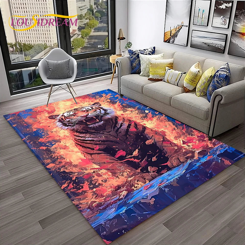 Tapis De Chambre - 3D Tigre